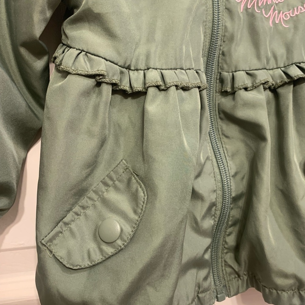 Disney Minnie Mouse Green & Pink 18mon Windbreaker Hooded Jacket. 3178 - Picture 3 of 8